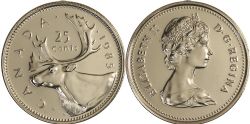 25-CENT -  1985 25-CENT -  1985 CANADIAN COINS