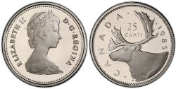 25-CENT -  1985 25-CENT (PR) -  1985 CANADIAN COINS