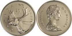 25-CENT -  1988 25-CENT -  1988 CANADIAN COINS