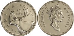 25-CENT -  1991 25-CENT -  1991 CANADIAN COINS