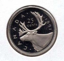 25-CENT -  1991 25-CENT (PR) -  1991 CANADIAN COINS