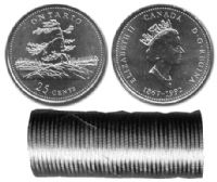 25-CENT -  1992 25-CENT ORIGINAL ROLL - ONTARIO -  1992 CANADIAN COINS 08