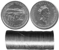 25-CENT -  1992 25-CENT ORIGINAL ROLL - PRINCE EDWARD ISLAND -  1992 CANADIAN COINS 07