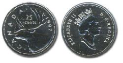 25-CENT -  1997 25-CENT -  1997 CANADIAN COINS