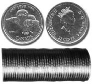 25-CENT -  1999 25-CENT ORIGINAL ROLL - APRIL -  1999 CANADIAN COINS 04