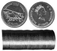 25-CENT -  1999 25-CENT ORIGINAL ROLL - NOVEMBER -  1999 CANADIAN COINS 11