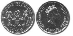 25-CENT -  1999 25-CENT - SEPTEMBER -  1999 CANADIAN COINS 09