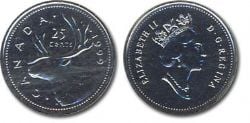 25-CENT -  1999 CARIBOU 25-CENT -  1999 CANADIAN COINS