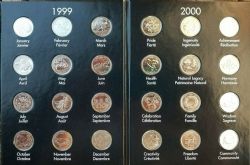 25-CENT -  1999 MONTHS OF THE YEAR AND 2000 NEW MILLENIUM'S 24-COMMEMORATIVE 25-CENT SET (CIRCULATED) -  1999-2000 CANADIAN COINS