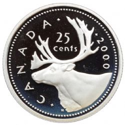 25-CENT -  2000 25-CENT - CARIBOU (PR) -  2000 CANADIAN COINS