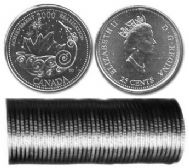 25-CENT -  2000 25-CENT ORIGINAL ROLL - ACHIEVEMENT -  2000 CANADIAN COINS 03