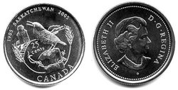 25-CENT -  2005 25-CENT - SASKATCHEWAN - BRILLIANT UNCIRCULATED (BU) -  2005 CANADIAN COINS
