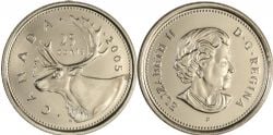 25-CENT -  2005 P 25-CENT - CARIBOU -  2005 CANADIAN COINS
