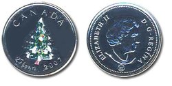 25-CENT -  2007 25-CENT - CHRISTMAS TREE - PROOF-LIKE (PL) -  2007 CANADIAN COINS 04
