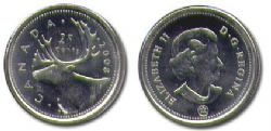25-CENT -  2008 25-CENT - CARIBOU -  2008 CANADIAN COINS