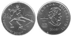 25-CENT -  2008 25-CENT - FIGURE SKATING -  2008 CANADIAN COINS 08