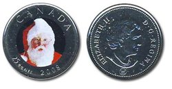 25-CENT -  2008 25-CENT - SANTA CLAUS (PL) -  2008 CANADIAN COINS 05