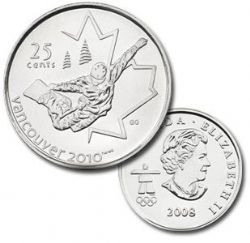 25-CENT -  2008 25-CENT - SNOWBOARDING -  2008 CANADIAN COINS 06