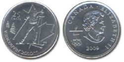 25-CENT -  2009 25-CENT - CROSS COUNTRY SKIING -  2009 CANADIAN COINS 10