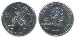 25-CENT -  2009 25-CENT - ICE SLEDGE HOCKEY -  2008 CANADIAN COINS 12