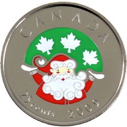 25-CENT -  2009 25-CENT - SANTA CLAUS (PL) -  2009 CANADIAN COINS 06