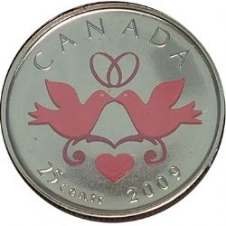 25-CENT -  2009 WEDDING 25-CENT (PL) -  2009 CANADIAN COINS