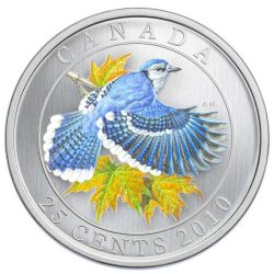 25-CENT -  2010 25-CENT - BLUE JAY (SP) -  2010 CANADIAN COINS 06