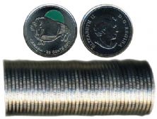 25-CENT -  2011 25-CENT ORIGINAL ROLL - WOOD BISON -  2011 CANADIAN COINS