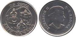 25-CENT -  2012 25-CENT - CHRISTMAS TREE'S DECORATIONS (BU) -  2012 CANADIAN COINS 09