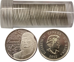 25-CENT -  2012 NO COLORED 25-CENT - TECUMSEH - 40 COINS PACK (BU) -  2012 CANADIAN COINS