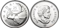 25-CENT -  2013 25-CENT - CARIBOU -  2013 CANADIAN COINS