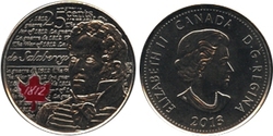 25-CENT -  2013 COLORED 25-CENT - DE SALABERRY - BRILLIANT UNCIRCULATED (BU) -  2013 CANADIAN COINS
