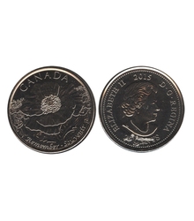 25-CENT -  2015 25-CENT - IN FLANDERS FIELDS (POPPY) (BU) -  2015 CANADIAN COINS