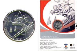 25-CENT -  ALPIN SKIING - OFFICIAL FIRST DAY COIN -  2007 CANADIAN COINS 05