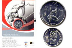 25-CENT -  FREE STYLE SKIING - OFFICIAL FIRST DAY COIN -  2008 CANADIAN COINS 07