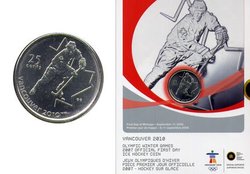 25-CENT -  HOCKEY - OFFICIAL FIRST DAY COIN -  2007 CANADIAN COINS 02