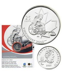25-CENT -  WHEELCHAIR CURLING - OFFICIAL FIRST DAY COIN -  2007 CANADIAN COINS 03
