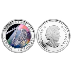 25TH ANNIVERSARY OF THE CANADIAN SPACE AGENCY -  2014 CANADIAN COINS