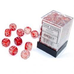 36D6, 12MM, RED WITH SILVER -  NEBULA