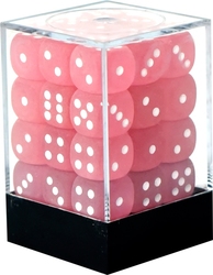 36D6, PINK WITH WHITE -  FROSTED