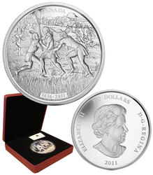 375TH ANNIVERSARY OF THE FIRST EUROPEAN OBSERVATION OF LACROSSE -  2011 CANADIAN COINS