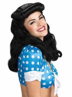 40'S -  GLAM WIG - BLACK (ADULT) -  GLAMOUR