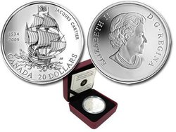 475TH ANNIVERSARY OF JACQUES CARTIER'S ARRIVAL -  2009 CANADIAN COINS