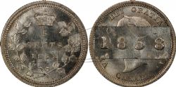 5-CENT -  1858 5-CENT -  1858 CANADIAN COINS