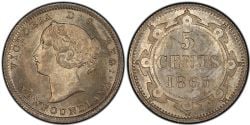 5-CENT -  1865 5-CENT -  PIÈCES DE TERRE-NEUVE 1865