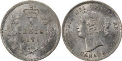 5-CENT -  1871 5-CENT -  1871 CANADIAN COINS