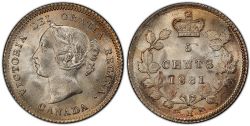 5-CENT -  1881H 5-CENT -  1881 CANADIAN COINS