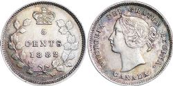 5-CENT -  1882H 5-CENT -  1882 CANADIAN COINS