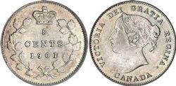 5-CENT -  1901 5-CENT -  1901 CANADIAN COINS