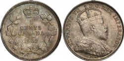 5-CENT -  1902 5-CENT NO H (AU-55) -  1902 CANADIAN COINS